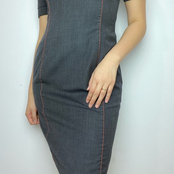 PROFESSIONAL OFFICE DRESS DARK GREY - Picture 3 of 3